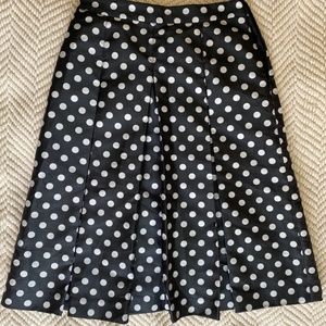 NWT!!  Halogen Box-Pleated Polka-Dot Skirt